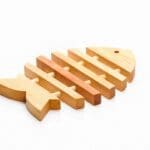 Fish trivet in wood