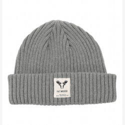 Grey Fat Moose beanie