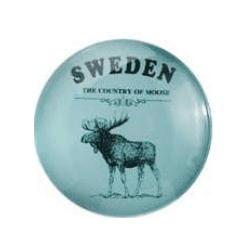 Glass moose magnet