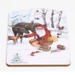 Skärbräda med jul och älg