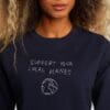 Sweatshirt Ystad Raglan Local Planet Navy - Bild 2