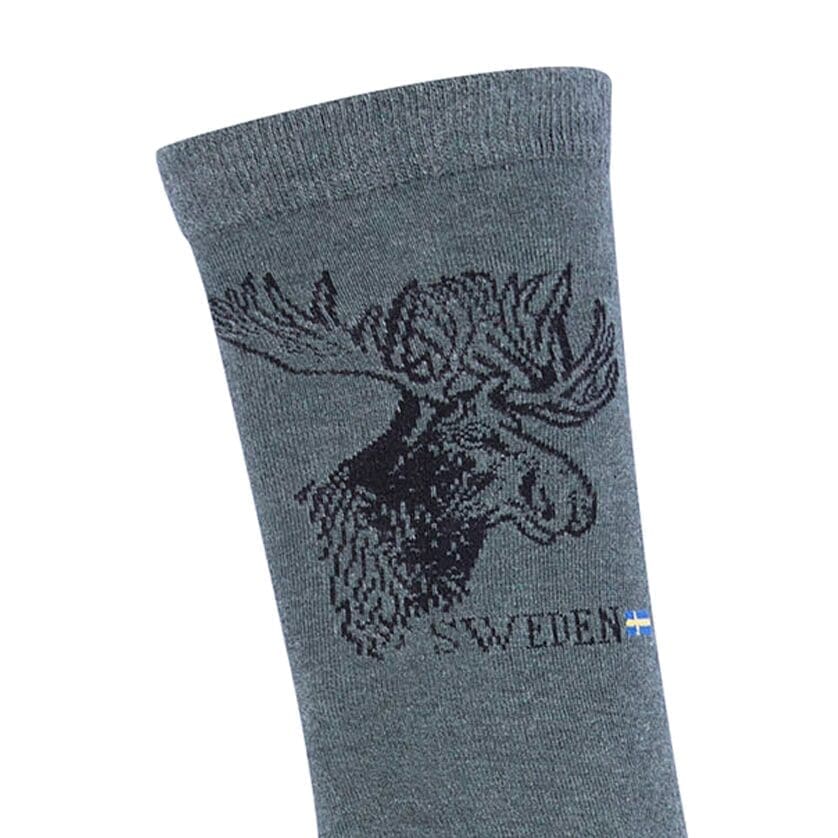 Men's Grey Frost Moose Socks