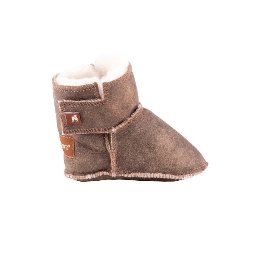 Borås Baby Slippers Antique Stone