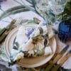 Linen Napkin Blue Flower Garden - Image 2